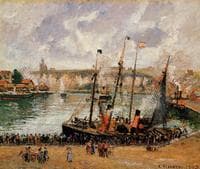 The Inner Harbor, Dieppe: High Tide, Morning, Grey Weather