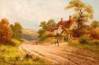 Country Lane with Cottage