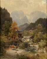 Alpine Landscape with Watermill