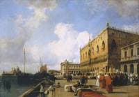 Venice: Ducal Palace with a Religious Procession
