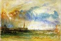 Venice, storm at sunset