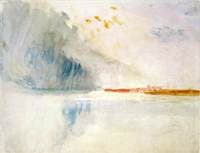 Storm cloud over a river