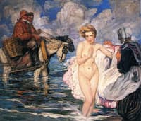 Bather in the North Sea