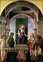 Virgin and Child Enthroned with Saints Sebastian, John the Baptist and Mary Magdalen