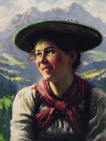 Girl in the Tyrolean Mountains