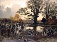 Napoleon I hunting in the Forest of Fontainebleau, 1807
