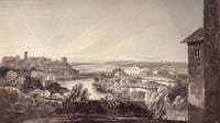 Rome, The Tiber with the Aventine on the Left