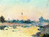 The Banks of the Allier at Sunset