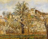 Kitchen Garden witih Trees in Flower, Spring, Pontoise