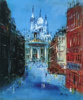 Rue Lepic and a View of Sacre-Coeur, Montmartre