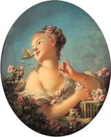 Young Girl Freeing a Bird