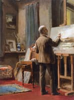 William Trost Richards in His Studio