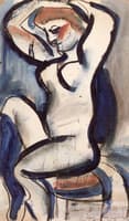 Nude in Blue Stockings