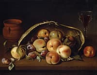 Malocotones Basket and Plums