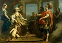 Aeneas and Achates Wafted in a Cloud before Dido, Queen of Carthage, with Cupid at Her Feet