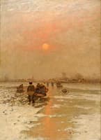 Winter Scene with Fishermen