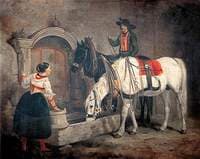 Italians Gossip at a Fountain