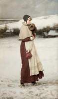Girl with a Muff, Winter Scene