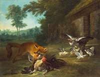 Fox in the Poultry Yard