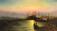 East River Scene, Brooklyn, N.Y.