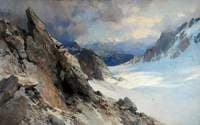Snow Scene on the Col d'Orny, Valais, Switzerland