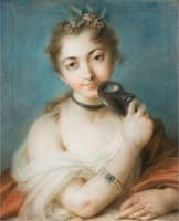 Portrait of a woman with mask