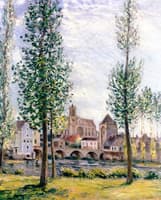 View of Moret-sur-Loing through the Trees