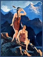Two Indian Maidens on the Rock