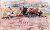 Arab Ploughing with Bullocks, Tangier