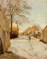 A Village Street in Winter,