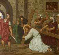 Jesus Falls beneath the Cross