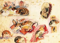 Study of Cats and a Head