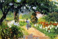 The Alley of the Garden at Eragny (sketch)