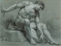 Seated Male Nude