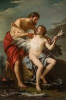 Daedalus Attaching Icarus' Wings