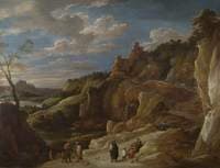 A Gipsy Fortune Teller in a Hilly Landscape