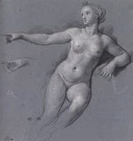 Naked Youman Pointing her Finger