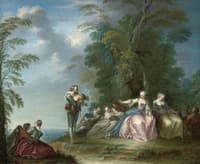 Figures at Rest on a Wooded Summit