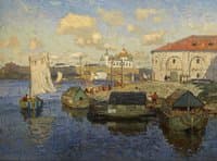 Barges in Novgorod
