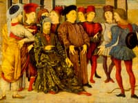 Shooting at Father's Corpse (fragment from Cassone panel)