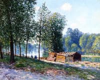 Cabins by the River Loing, Morning