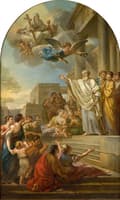 Study for St Denis Preaching in France (study)