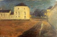 Pale Buildings at Night