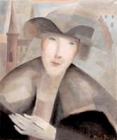 Young Woman with White Glove