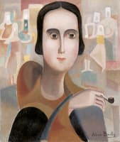 Young Woman with a Pipe (Andrée Vaurabourg)