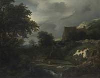 A Bleaching Ground in a Hollow by a Cottage