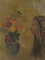 Profile of a Woman with a Vase of Flowers (Profile de femme avec vase de fleurs)