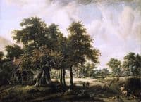 Wooded Landscape with Cottages