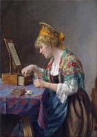 Girl from the Wachau at her Toilette