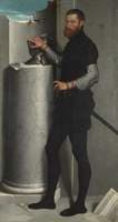 Portrait of a Gentleman with His Helmet on a Column Shaft